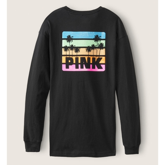 🔥 VS Pink rainbow campus tee & leggings set XXL - Picture 4 of 12